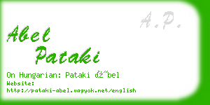abel pataki business card